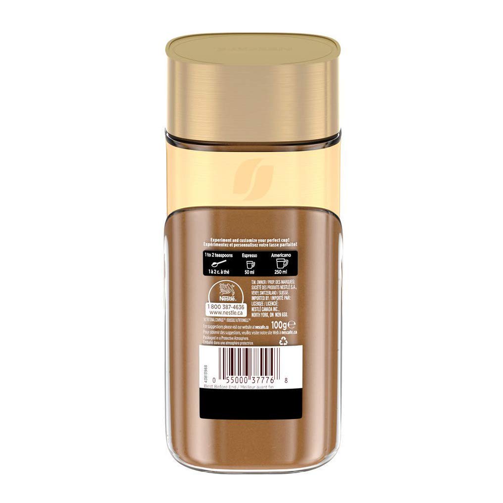 NESCAFÉ Gold Espresso Instant Coffee, 100 g Jar - Imported from Canada : Grocery & Gourmet Food