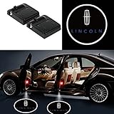bearfire 2 Pcs Wireless Car Door Led Welcome Laser Projector Logo Light Ghost Shadow Light Lamp Logos (Lincoln)