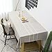 Home Brilliant Linen Table Cloth Rectangle Beige Table Cloth for Rectangle Tables Table Cover for 6 ft Tables Party Wedding Table Holiday (52 x 86 Inches, Light Linen)