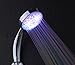AMC 7 Colors Changing LED Shower Head Light Shower Faucet Bathroom,Single Color