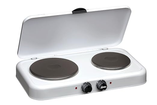 title=Ardes AR016BT Ornilla Fornello Elettrico Cucinetta 2 Piastre con Coperchio in