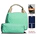 Leaper Women Lunch Bag Cute Lunch Box Pencil Case Pencil Bag 2 PCS Water Blue