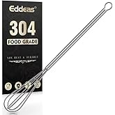 Long Mini Whisks Stainless Steel, Eddeas Skinny Small Whisk 10 inch Tiny Whisk With Long handle for Whisking, Beating, Mixing Sauces, Blending Ingredients Kitchen Small Wisk