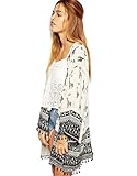 Camisunny Women Printed Tasseled Casual Blouse Top Kimono Cardigan Coat