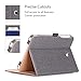 Procase Galaxy Tab E 8.0 Case -PU Leather Stand Folio Case Cover for Galaxy Tab E 8.0 2016 SM-T375/ SM-T377/SM-T378 Tablet, Multiple Viewing Angles with Document Card Pocket -Grey