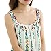 LY Women's Boho Cotton Blend Sleeveless Floral Pattern Nightgown, White, One Size