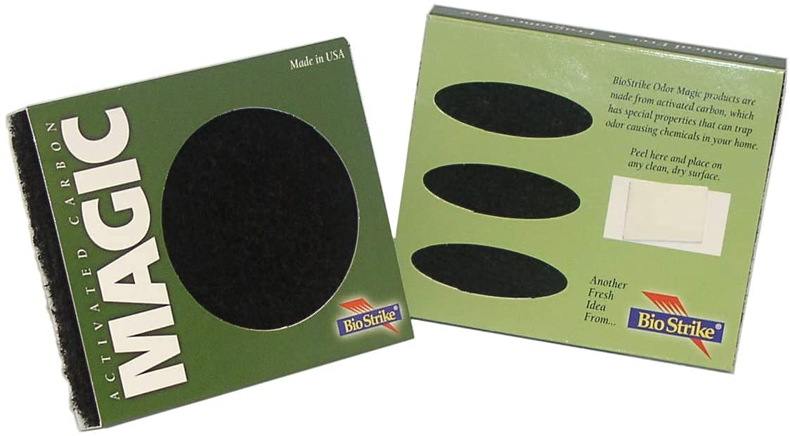 Trash Magic Activated Charcoal Trash Can Odor Eliminator - Peel & Stick Garbage Can Deodorizer - Air Freshener for Fridge, Compost, Drawers & Diaper Pails - Lasts 4 Months - Made in USA (1 Pack)