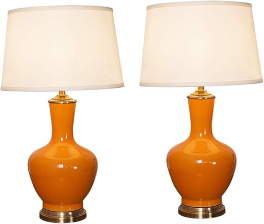 orange bedside lamp