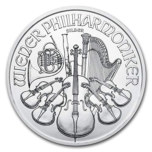 Philharmonic 2021 Austria 1oz (31.1 gr) Silver Brilliant Uncirculated condition in the coin capsule