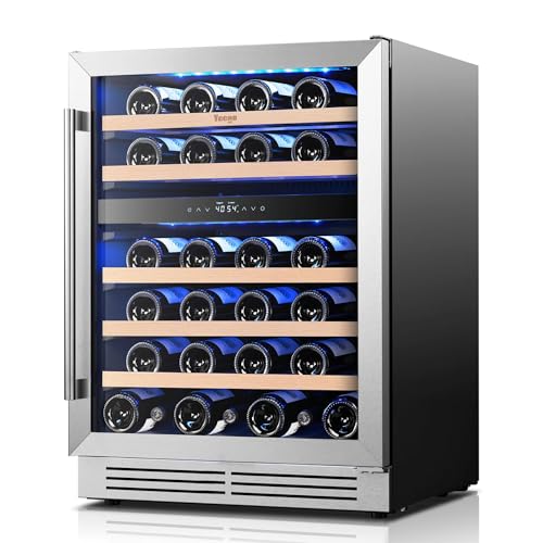Yeego 24 Inch Dual Zone Wine Fridge with 52 Bottle | Built-In