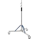 Trrose Heavy Duty Light Stand with Caster - 10.5ft/320cm Adjustable Light Stand with Stainless Steel, High Stability and Mobi