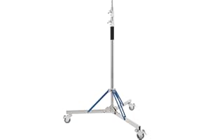 Trrose Heavy Duty Light Stand with Caster - 10.5ft/320cm Adjustable Light Stand with Stainless Steel, High Stability and Mobi