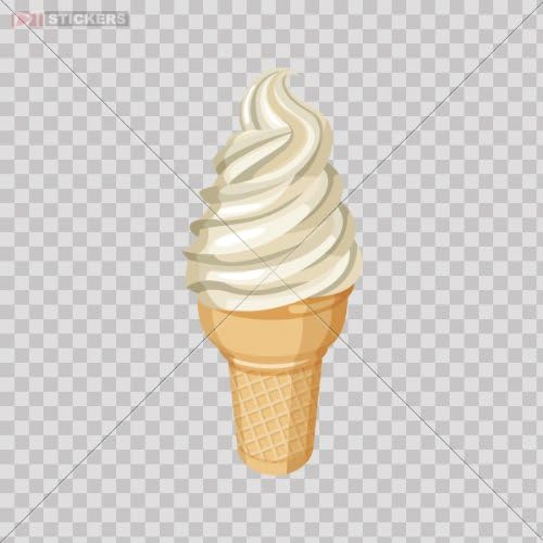 Decals Stickers Sweetness Sweets Ice Cream Food Drink Inside Window Store Restaurant Wall Art Decor Size: 5 X 2.2 Inches Vinyl color print