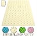Luxury Anti Slip Suction Bath Mat - Non Slip Mats for Tub & Shower Bathroom Safety - Latex & PVC Free Natural Rubber - 15.7