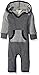 Burt's Bees Baby Baby Boys' Organic Long Sleeve Footless Hooded Coverall, Midnight Loose Pique, 12 Months