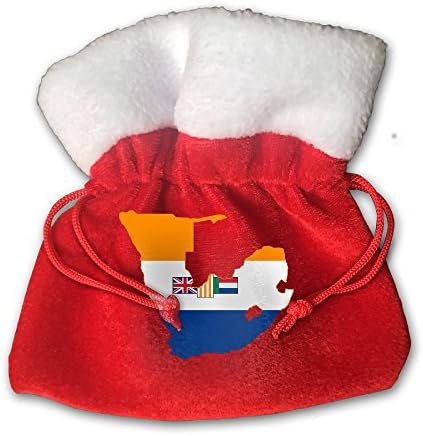South Africa Flag Map Christmas Bags Candy Bags Santa Present Drawstring For Party Sack Gifts