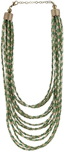 AAURAM WOMENS NECKLACE MULTI LAYER BEADS BOHO CHIC STATEMENT FASHION JEWELLERY