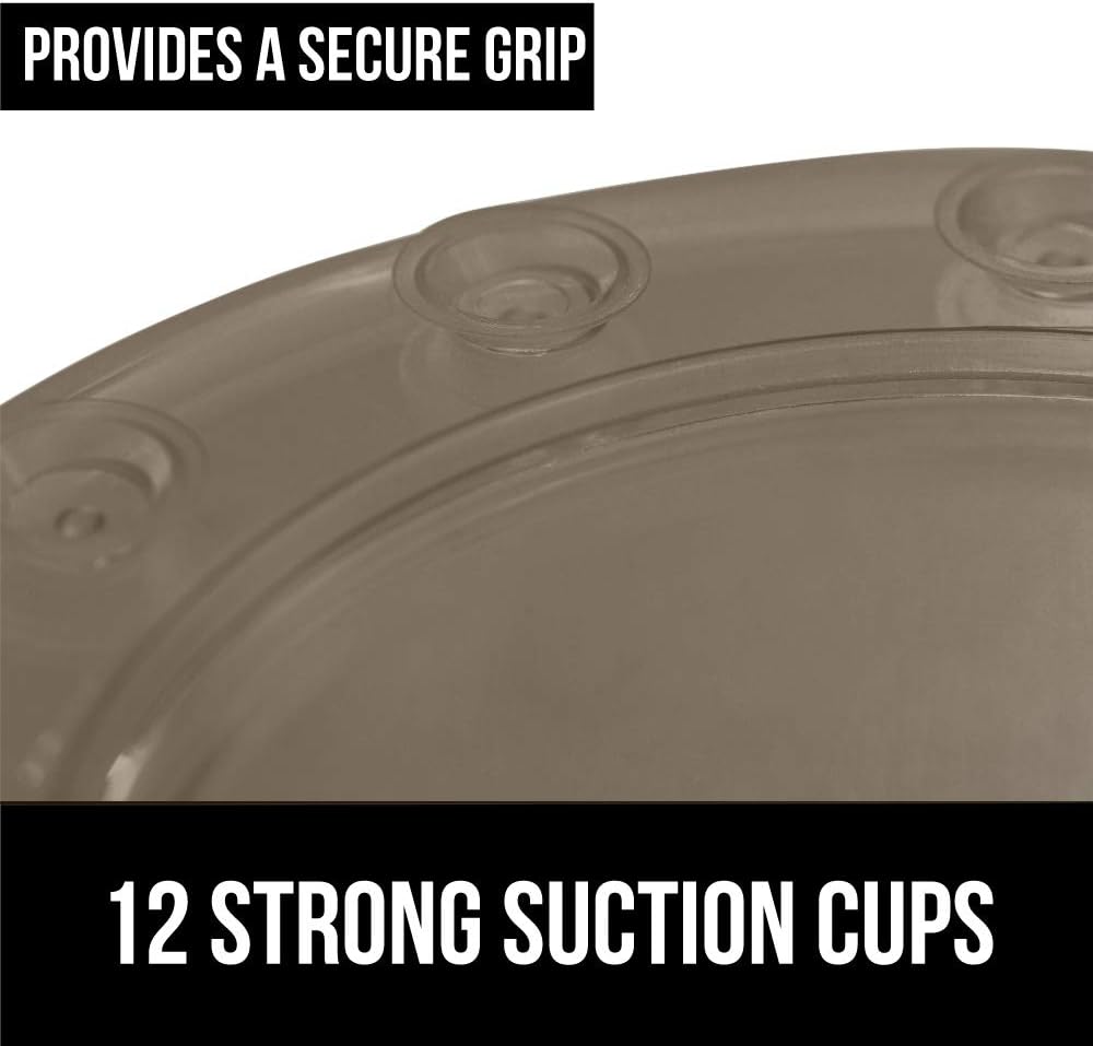 Gorilla Grip Premium Bathtub Overflow Drain Cover, Adds Inches of Water for Deeper and Warmer Bath, Suction Cup Seal, Plug Stopper Covers for Tub Drains, Bathroom Accessories, Beige Opaque: Home & Kitchen