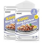 KOOC Slow Cooker Liners 8"x11" 20 Count Mini Size Disposable Pot Liners Cooking Bags Fit 0.65 qt to 1.25 qt Pot BPA Free Fresh Locking Seal Design