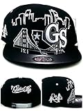 Leader of the Game Golden State New GS Skyline 3 Bridge Warriors Colors Black White Era Snapback Hat Cap