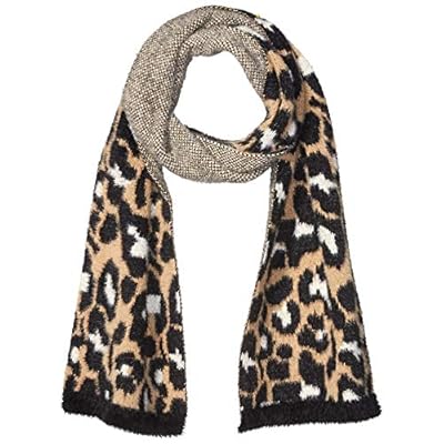 Amazon Brand - Daily Ritual Women's Animal Print Fuzzy Knit Scarf, One Size Amazon Brand - Daily Ritual Women's Animal Print Fuzzy Knit Scarf, One Size