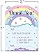 Kids Thank You Cards with Envelopes (15 Count) - Kids Birthday Thank You Notes for Girls