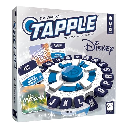 The Original TAPPLE Disney Edition, Fast-Paced Family Trivia Word Game, Choose a Disney-Themed Category & Race Against The Timer to be The Last Player, Travel-Friendly Party Game, Officially Licensed