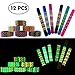 Glow in The Dark Slap Bracelets for Boys Girls Kids 12 PCs – Silicone Slap On Wristbands with Fluorescent and UV - Black Light Reactive Multicolored Spikes – Great Birthday Party Favors - Supplies