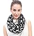 Lina & Lily Labrador Dog Print Women's Infinity Scarf Lightweight, Gift for Dog Lover (Black)