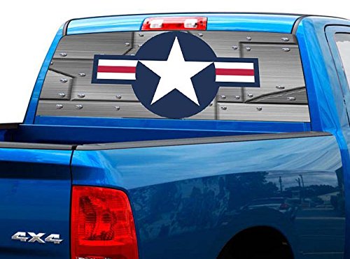 P467 USAF Air Force Tint Rear Window Decal Wrap Graphic Perforated See  Through Universal Size 65