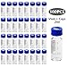 2mL Autosampler Vials, 9-425 HPLC Vials with Writing Area and Graduations, Screw Cap, Red PTFE & White Silicone Septa, 100 Pcs