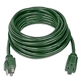 Outdoor Power Extension Cord 25FT, Fosmon UL Listed 16/3 SJTW 16AWG 125V 13A 1625Watt Grounded Durable Outdoor/Indoor Extension Power Cord (Green)