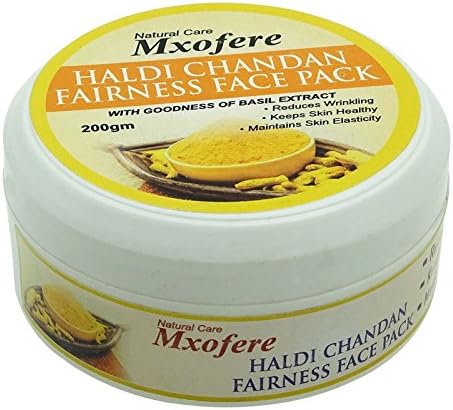 Mxofere Haldi Chandan Fairness Face Pack With Goodness Of Basil Extract โ7.0 Oz