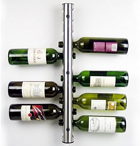 Stainless Steel Wine Rack Bar Wall Mounted Kitchen Holder 12 Bottles