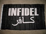 3'x5' INFIDEL Flag War Vet USA Iraq Afghanistan Veteran Arabic and English 3X5