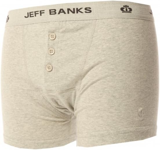 Jeff Banks Mens Leeds Buttoned Cotton Boxer Shorts Pack of 1