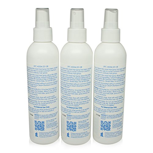 Free & Clear Hairspray Firm Hold, 8 Ounce 3 pack
