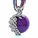 Bluegrass Bohemia Cats-Eys Stone Peacock Pendant Necklace Purple,18.5