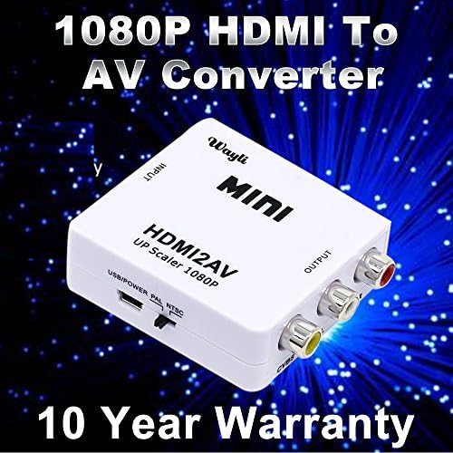 Allwithone 1080P HDMI to AV Converter 3RCA CVBS Composite Video Audio converter support PAL/NTSC TV format output