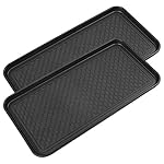 Multi-Purpose Boot Mat and Tray with Lip for Indoor Outdoor Floor Protection, 30" x 15" x 1.2" by California Home Goods