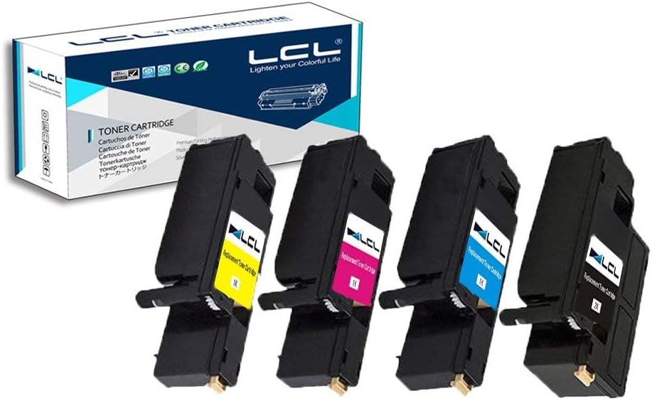 LCL Compatible Toner Cartridges Phaser 6020 106R02759 106R02756 106R02757 106R02758 (1K 1C 1M 1Y) Replacement for Xerox Phaser 6020 6022 WorkCentre 6025 6027 Series Printers