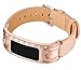 Replacement Accessory Watch Metal Frame Genuine Leather Band for Garmin Vivofit and Garmin Vivofit 2, NOT for Garmin Vivofit 3/JR/HR (No Tracker)