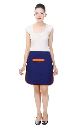 Switchon Womens Polyester Waterproof Korea Style Apron (Blue)