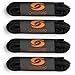 OrthoStep 4 Pair Pack Waxed Very Thin Dress Round Black 36 inch Shoelaces