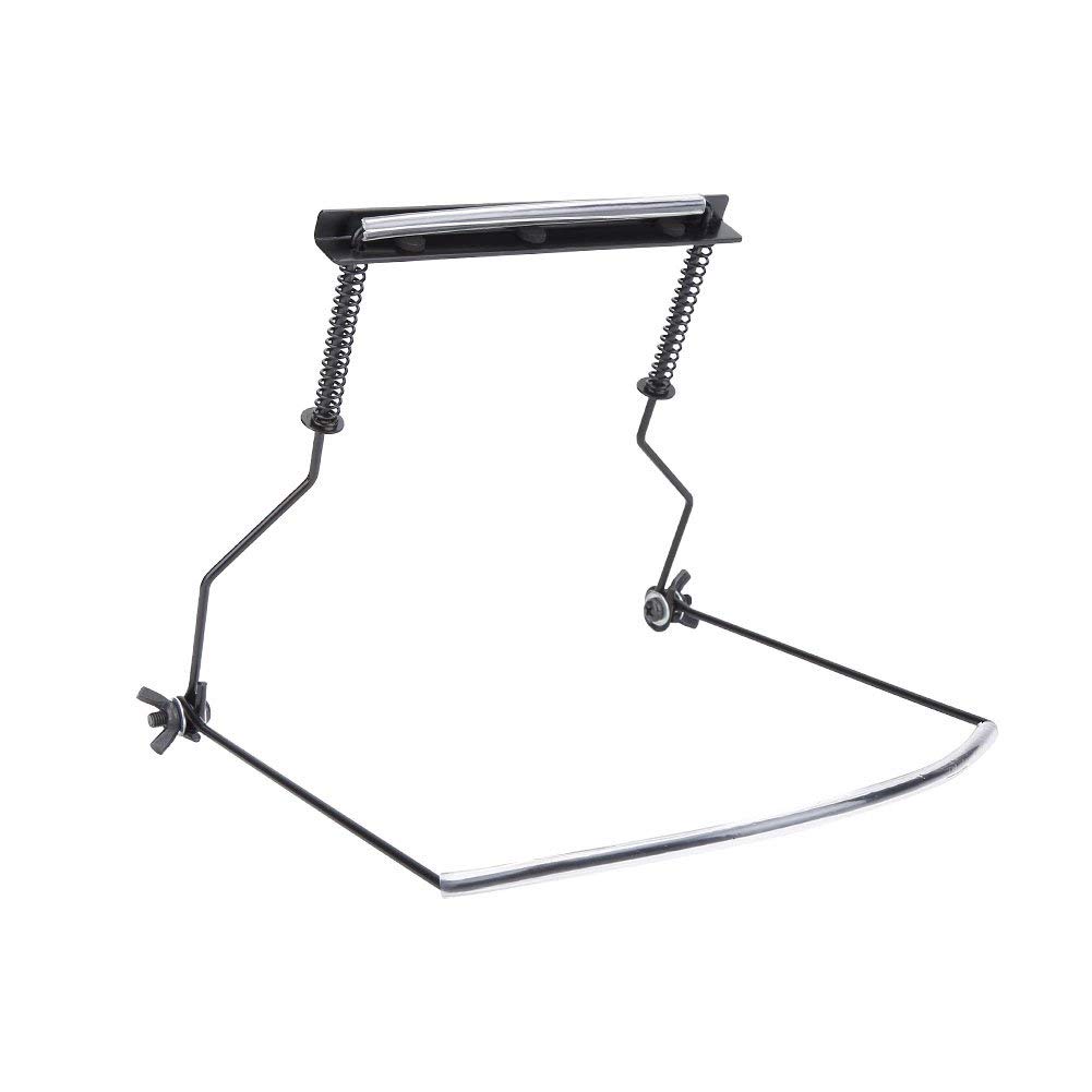 VGEBY Harmonica Holder, Adjustable Neck Rack Mount Stand, Black, Metal, 10 Hole Harmonica, C Major