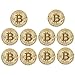 zcccom 10 Pcs Bitcoin Coin Deluxe Collector’s Set | Featuring The Limited Edition Original Commemorative Tokens Each Coin Comes w/ a Plastic Round Display Case (10 pcs Gold)