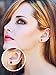 Mudder 12 Pairs 18 Gauge Stud Earrings Stainless Steel Barbell Studs Helix Earring Body Piercing Jewelry, 12 Colors (Cubic Zirconia)