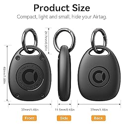 (4 Pack) AirTag Keychain Holder Case | IPX8