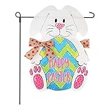 Fun-Here Easter Bunny Eggs Garden Flag Double Sided Home Garden Outdoor Decorative 12