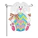 Fun-Here Easter Bunny Eggs Garden Flag Double Sided Home Garden Outdoor Decorative 12